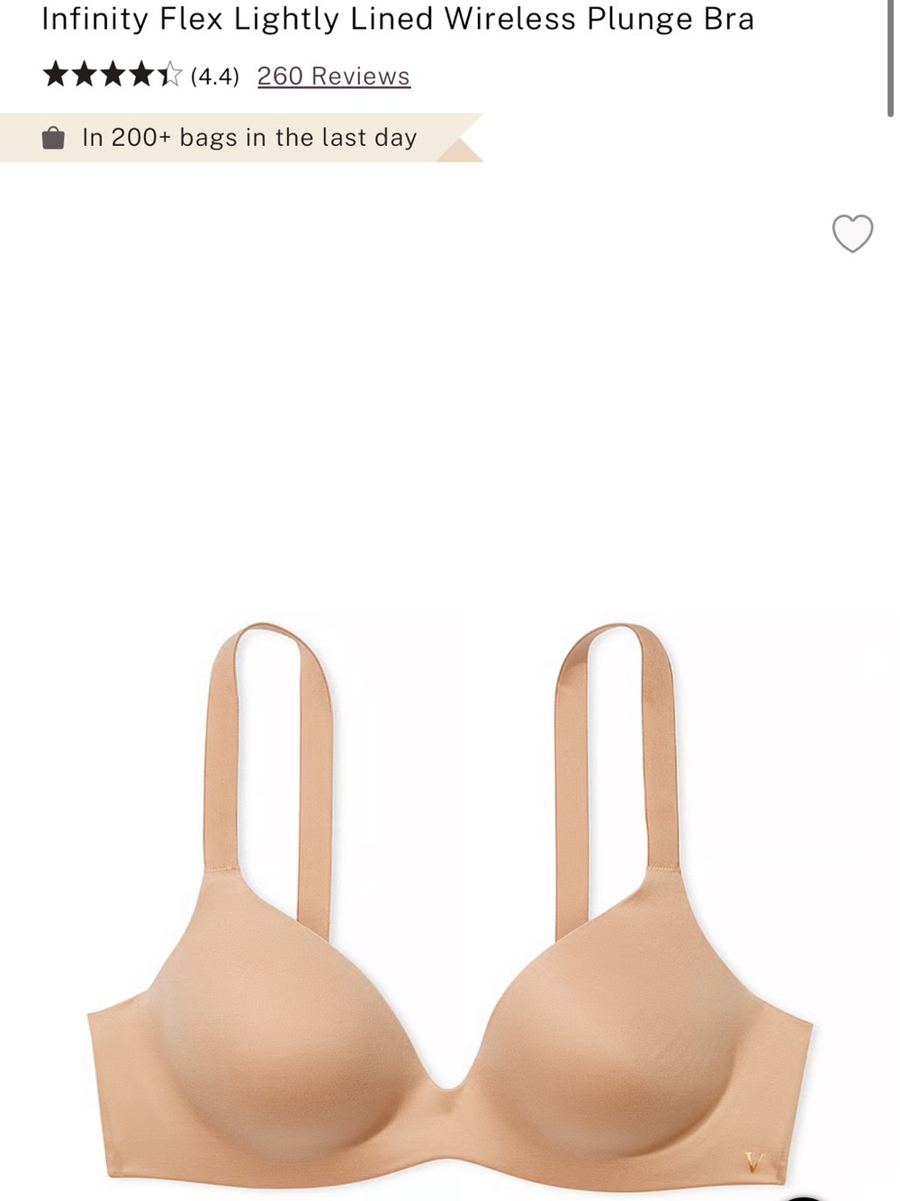 Victoria's Secret Invisible Wireless Plunge Bra - Nude